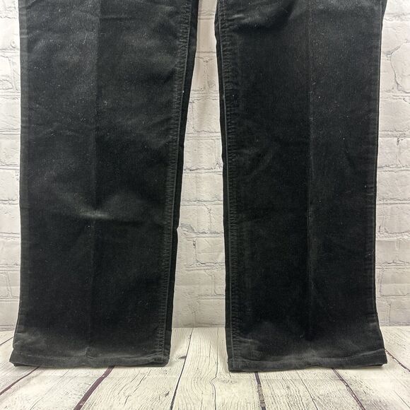 Eddie Bauer Pants Womens 14 Black Corduroy‎ Straight Leg Stretch 36X31 - Picture 4 of 12